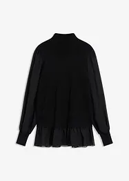 Fijngebreide trui met blouse-inzet, bonprix