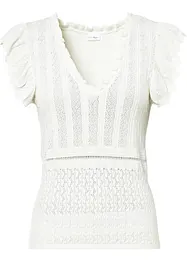 Gebreid shirt in een zachte viscosemix, bonprix