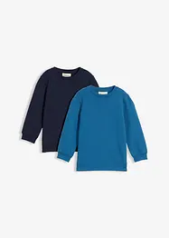 Sweater van zachte katoenmix (set van 2), bonprix
