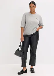 Broek van imitatieleer met een comfortband, bonprix