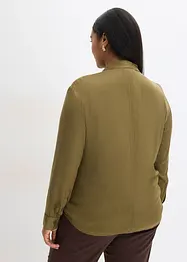 Overhemdblouse van soepelvallend satijn, bonprix