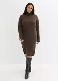 Gebreide jurk met een col, bonprix
