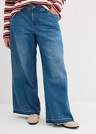 Wide leg jeans mid waist, comfort tailleband, bonprix