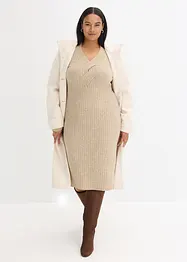 Gebreide jurk met wol, bonprix