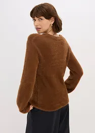 Trui in pluche look, bonprix
