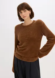 Trui in pluche look, bonprix