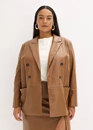 Oversized blazer van imitatieleer, bonprix