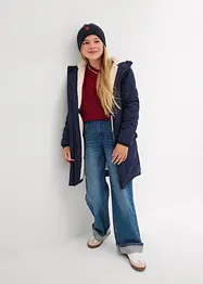 Waterafstotende lange winterjas met teddy voering, bonprix