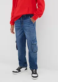 Thermo loose fit jeans met jersey voering, straight, bonprix