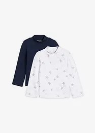 Longsleeve met elastisch biologisch katoen (set van 2), bonprix