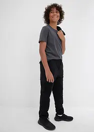 Fleece cargo broek, regular fit, bonprix