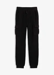 Fleece cargo broek, regular fit, bonprix