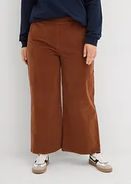 Wijde corduroy broek met high-waist comfortband, bonprix