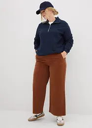 Wijde corduroy broek met high-waist comfortband, bonprix