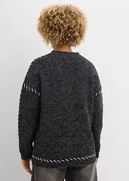 Lange trui van fluffy garen, bonprix