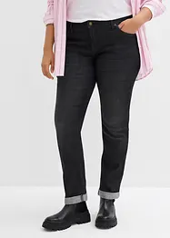 Stretch jeans mid waist, straight, bonprix