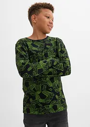 Longsleeve van zachte biologische katoenmix (set van 3), bonprix