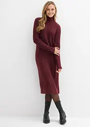 Gebreide jurk met vlechtpatroon, bonprix