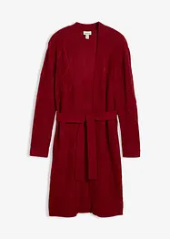 Lang gebreid vest met kabelpatroon, bonprix