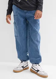 Jongens cargo jeans met stretch, loose fit, bonprix