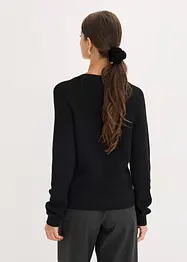 Geribde trui in een soepele viscosemix, bonprix