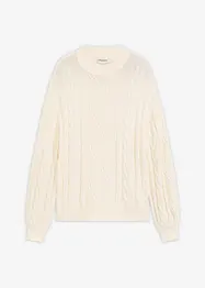 Oversized trui met kabelpatroon, bonprix