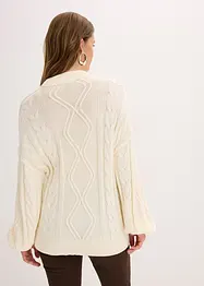 Oversized trui met kabelpatroon, bonprix