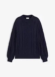 Oversized trui met kabelpatroon, bonprix