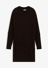 Gebreide jurk met kabelpatroon, bonprix