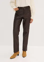 Imitatieleren broek in used look, bonprix