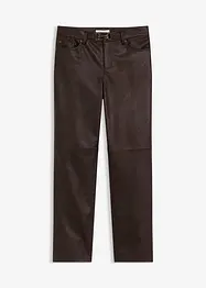 Imitatieleren broek in used look, bonprix