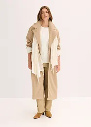 Lange oversized jas in wollen look, bonprix