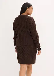 Gebreide jurk met kabelpatroon, bonprix
