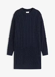 Gebreide jurk met kabelpatroon, bonprix