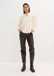 Blouse met strik van fijne viscosemix, bonprix
