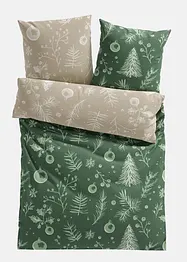 Dekbedovertrek met gebloemd kerstmotief, bonprix