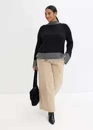 Trui met opstaande kraag en kasjmier, bonprix