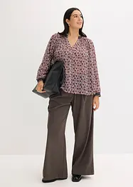 Gedessineerde chiffon blouse met borduursel, bonprix