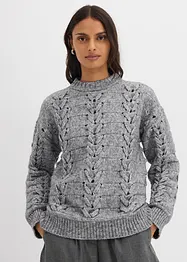 Grof gebreide trui met vlechtpatroon, bonprix