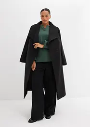 Sweater van biologisch katoen met gebreide polokraag, bonprix