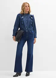 Flared jeans mid waist, bonprix