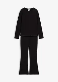 Longsleeve en jersey broek (2-dlg. set), bonprix
