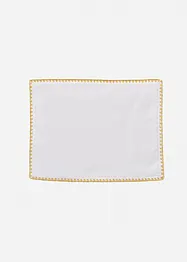 Placemats van biologisch katoen met glanzend borduursel (set van 2), bonprix