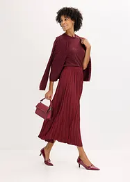 Fijngebreide trui met halflange mouwen en glittersteentjes, bonprix