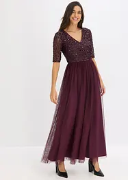 Maxi jurk met paillettenborduursel, bonprix