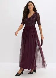 Maxi jurk met paillettenborduursel, bonprix