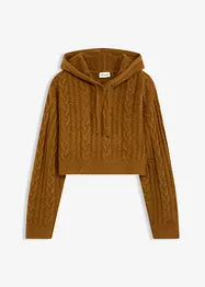 Grof gebreide trui met capuchon, bonprix