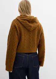 Grof gebreide trui met capuchon, bonprix