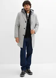 Lange 2-in-1 blazerjas met uitneembare capuchon, bonprix