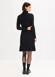 Gebreide jurk met col, bonprix